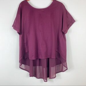 Anthropologie Eri + Ali Split Back Top Chiffon